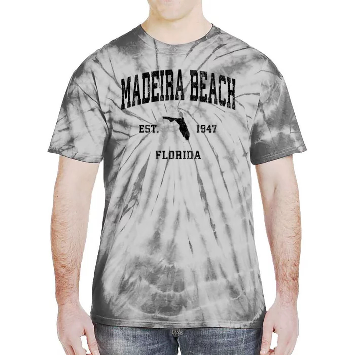 Madeira Beach Florida Fl Vintage Athletic Tie-Dye T-Shirt