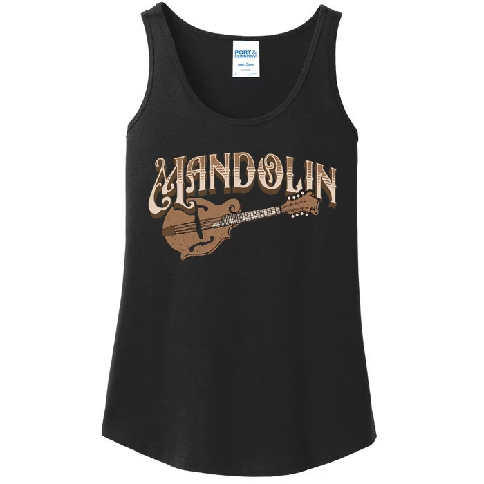 Mandolin Bluegrass Folk Music Mandolin Player Musicians Ladies Essential Tank