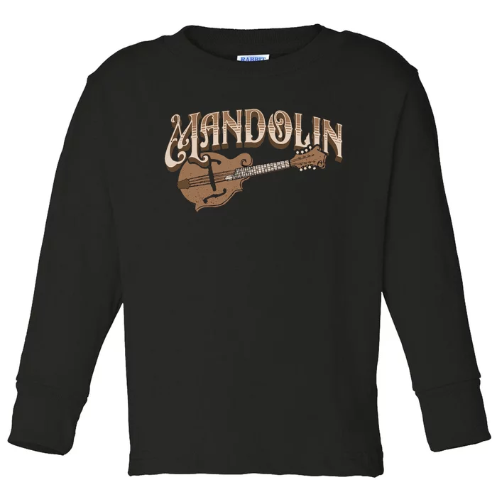 Mandolin Bluegrass Folk Music Mandolin Player Musicians Toddler Long Sleeve Shirt