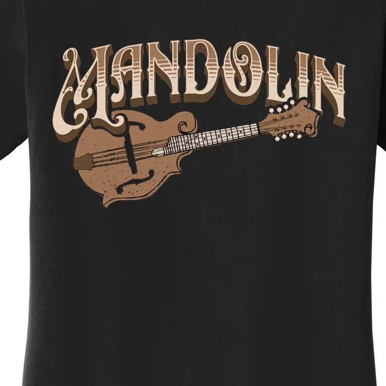 Mandolin Bluegrass Folk Music Mandolin Player Musicians Women's T-Shirt