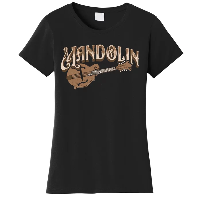 Mandolin Bluegrass Folk Music Mandolin Player Musicians Women's T-Shirt