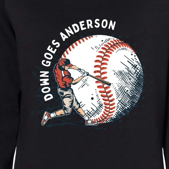 Meme Baseball Funny Down Goes Anderson Womens California Wash Sweatshirt