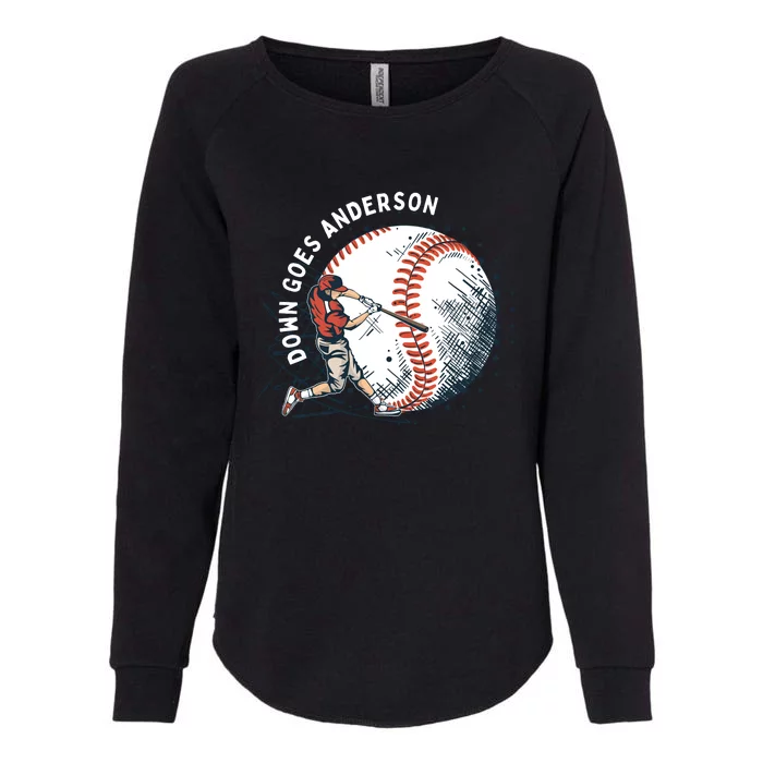 Meme Baseball Funny Down Goes Anderson Womens California Wash Sweatshirt