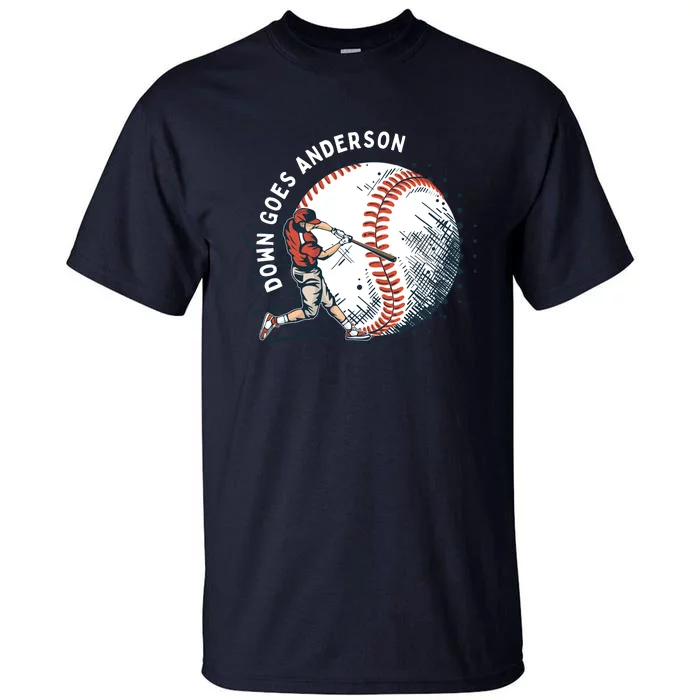 Meme Baseball Funny Down Goes Anderson Tall T-Shirt