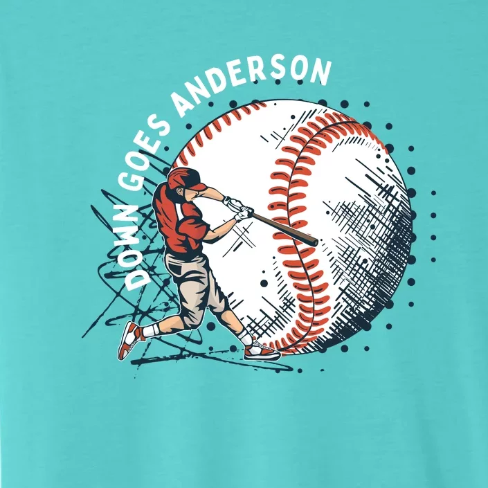 Meme Baseball Funny Down Goes Anderson ChromaSoft Performance T-Shirt