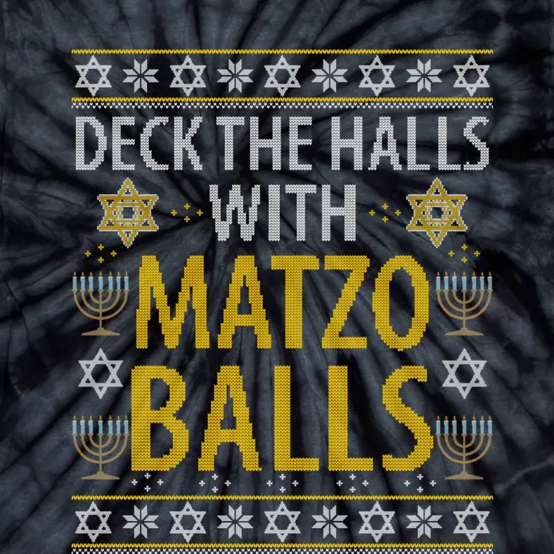 Matzo Balls Funny Hanukkah Theme Holiday Idea Quote Gift Tie-Dye T-Shirt