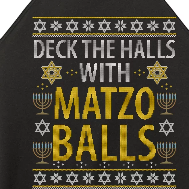 Matzo Balls Funny Hanukkah Theme Holiday Idea Quote Gift Women’s Perfect Tri Rocker Tank