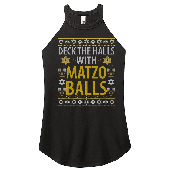 Matzo Balls Funny Hanukkah Theme Holiday Idea Quote Gift Women’s Perfect Tri Rocker Tank