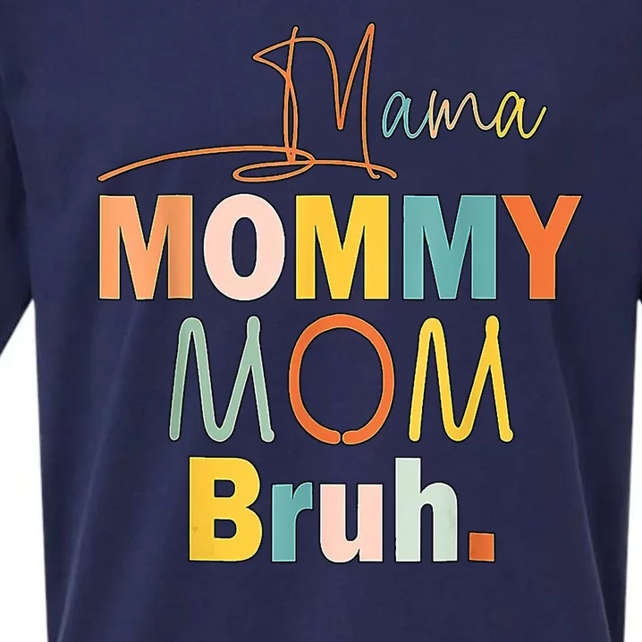 Mommy Bruh Funny Quote Gift Sueded Cloud Jersey T-Shirt