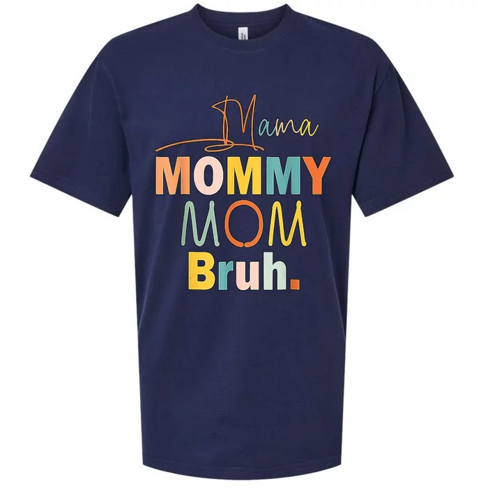 Mommy Bruh Funny Quote Gift Sueded Cloud Jersey T-Shirt