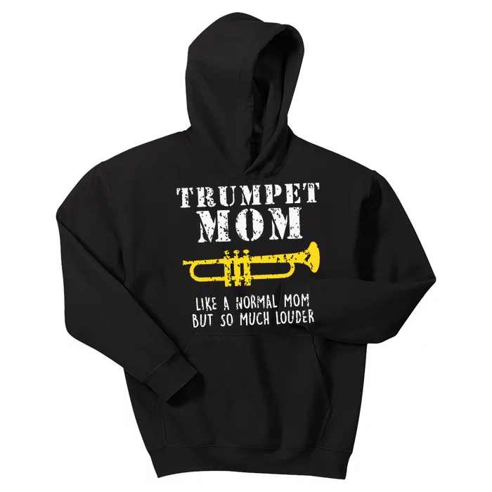 Marching Band Funny Trumpet Mom Kids Hoodie