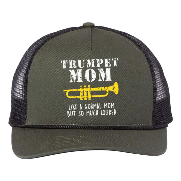 Marching Band Funny Trumpet Mom Retro Rope Trucker Hat Cap