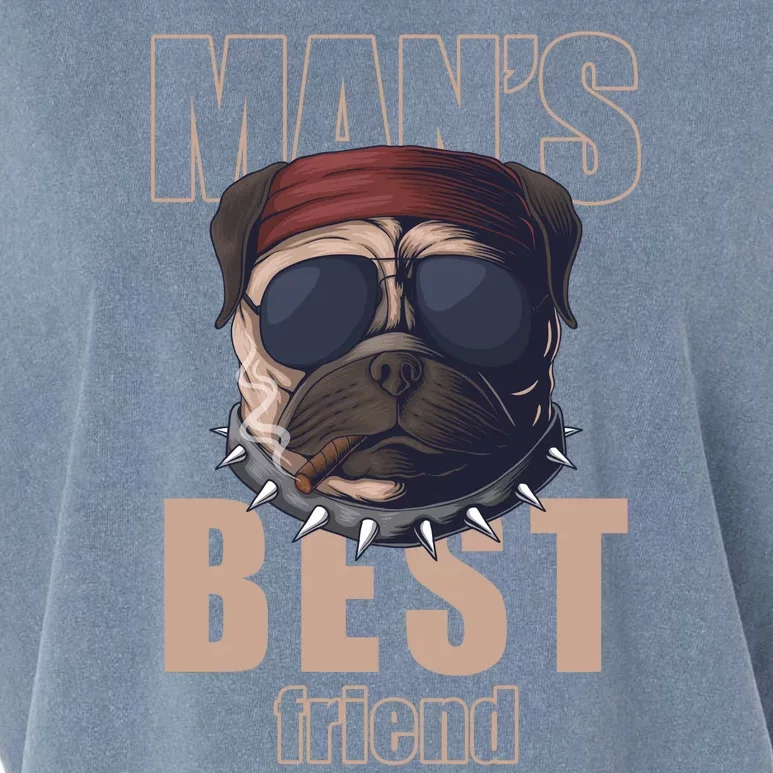 Mans Best Friend Bulldog Funny Dog Lover Garment-Dyed Women's Muscle Tee