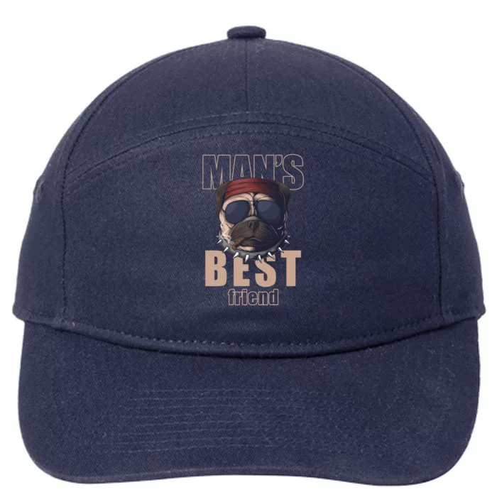 Mans Best Friend Bulldog Funny Dog Lover 7-Panel Snapback Hat