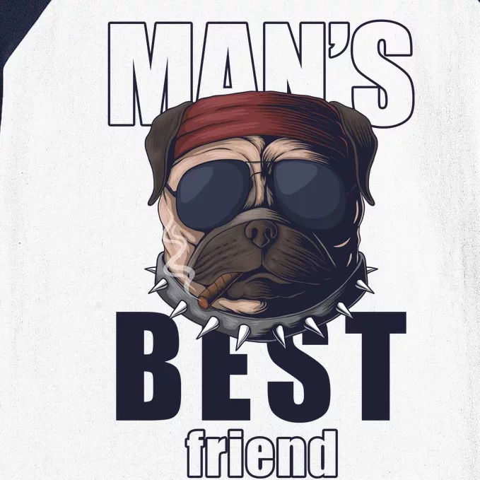 Mans Best Friend Bulldog Funny Dog Lover Baseball Sleeve Shirt