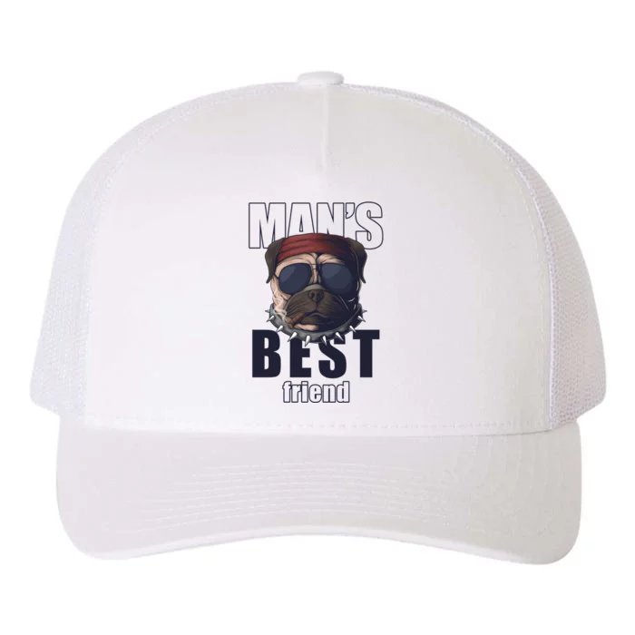 Mans Best Friend Bulldog Funny Dog Lover Yupoong Adult 5-Panel Trucker Hat