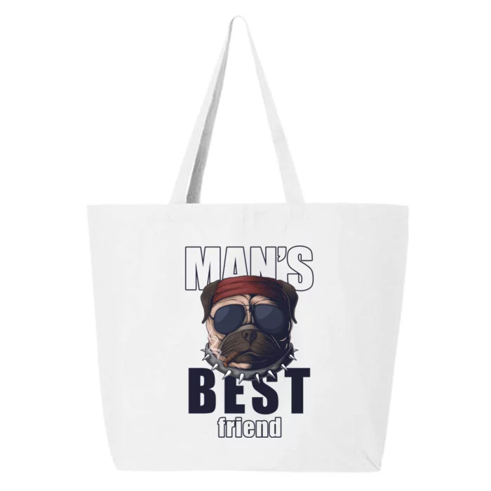 Mans Best Friend Bulldog Funny Dog Lover 25L Jumbo Tote