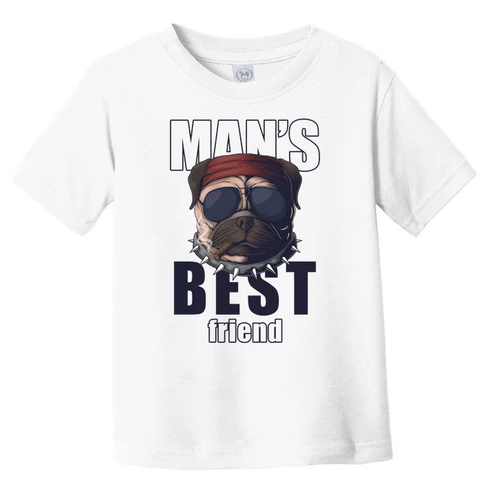 Mans Best Friend Bulldog Funny Dog Lover Toddler T-Shirt