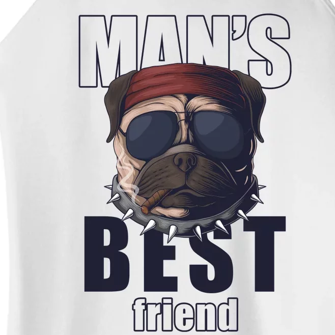 Mans Best Friend Bulldog Funny Dog Lover Women’s Perfect Tri Rocker Tank