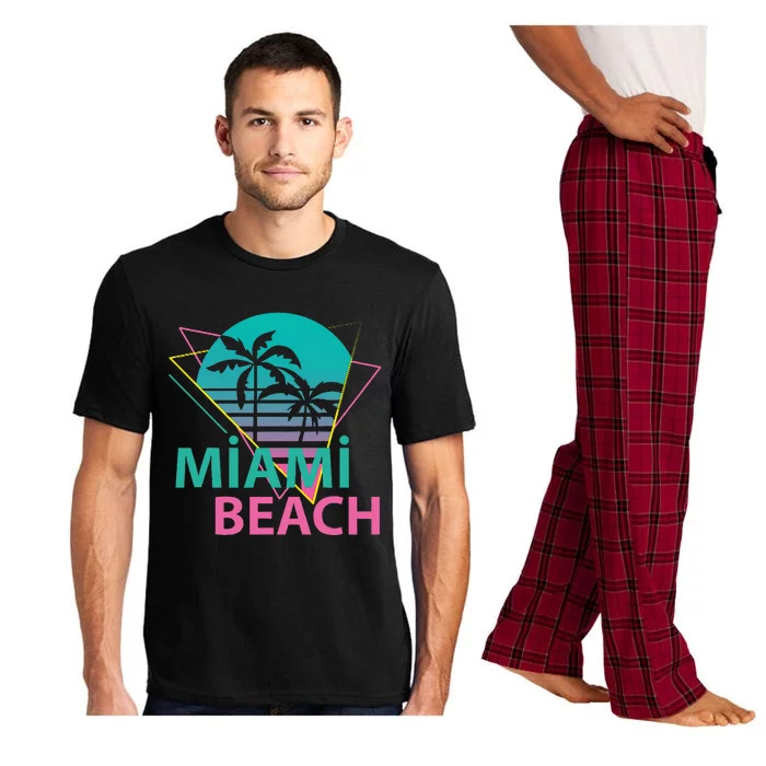 Miami Beach Florida Proud Floridian Retro Palms Trees Pajama Set