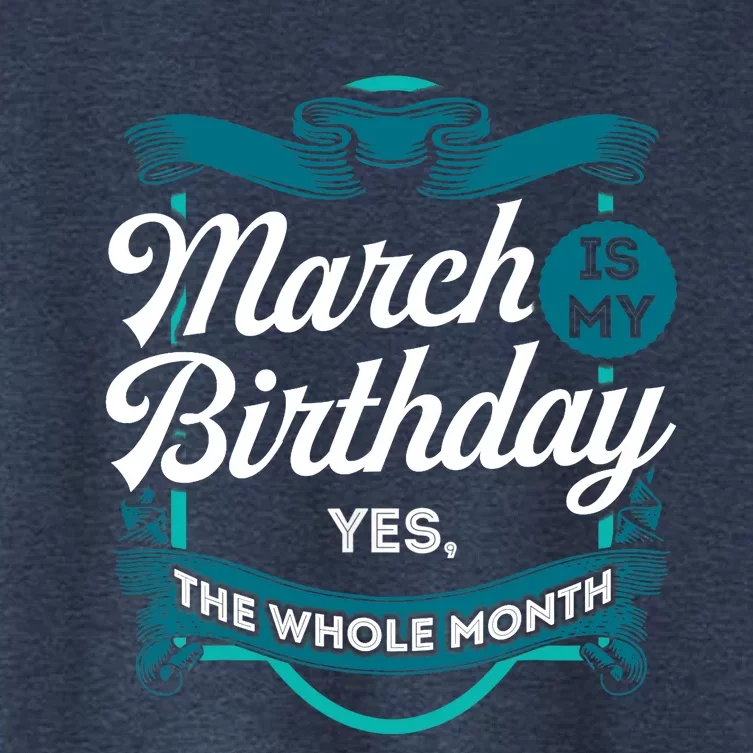 March Birthday Funny March is my Birthday Women's Crop Top Tee