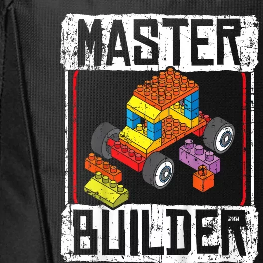 Master Builder For A Builder Block Building Blocks Bricks City Backpack