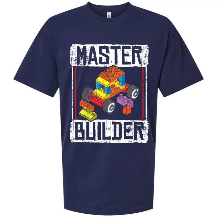 Master Builder For A Builder Block Building Blocks Bricks Sueded Cloud Jersey T-Shirt