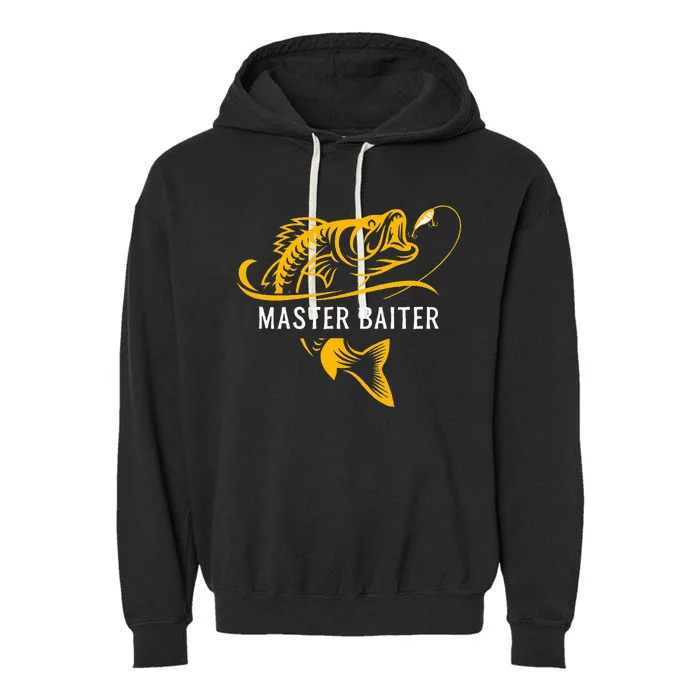 Master Baiter Funny Fishing Garment-Dyed Fleece Hoodie