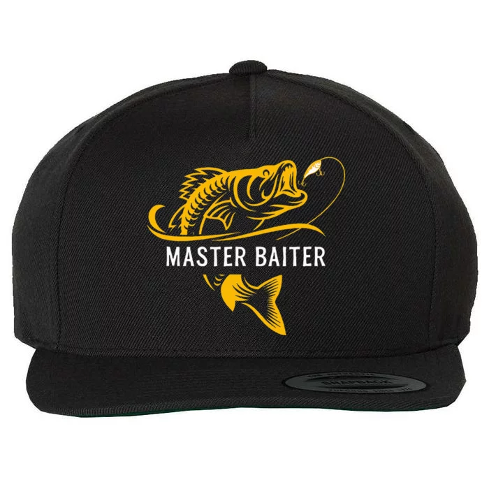 Master Baiter Funny Fishing Wool Snapback Cap