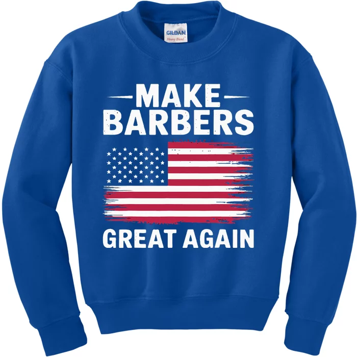 Make Barbers Great Again Barbers For Trump 2024 Kids Sweatshirt