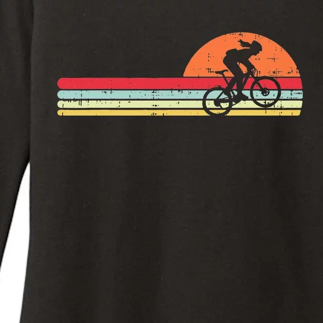 Mountain Bike Girl Retro Cycling Bicycle Rider Womens CVC Long Sleeve Shirt