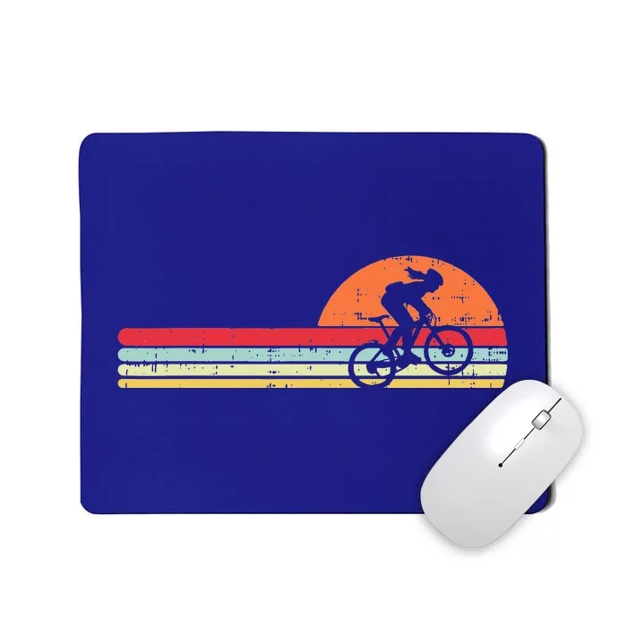 Mountain Bike Girl Retro Cycling Bicycle Rider Mousepad