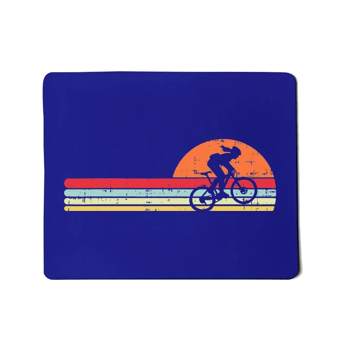 Mountain Bike Girl Retro Cycling Bicycle Rider Mousepad