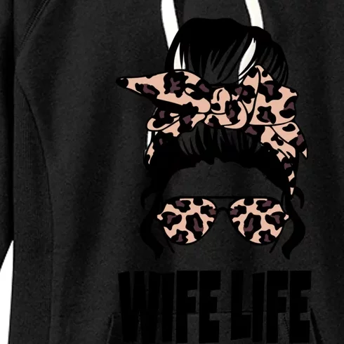 Messy Bun Gift Sarcastic Novelty Graphic Wife Life Cute Gift Women's Fleece Hoodie