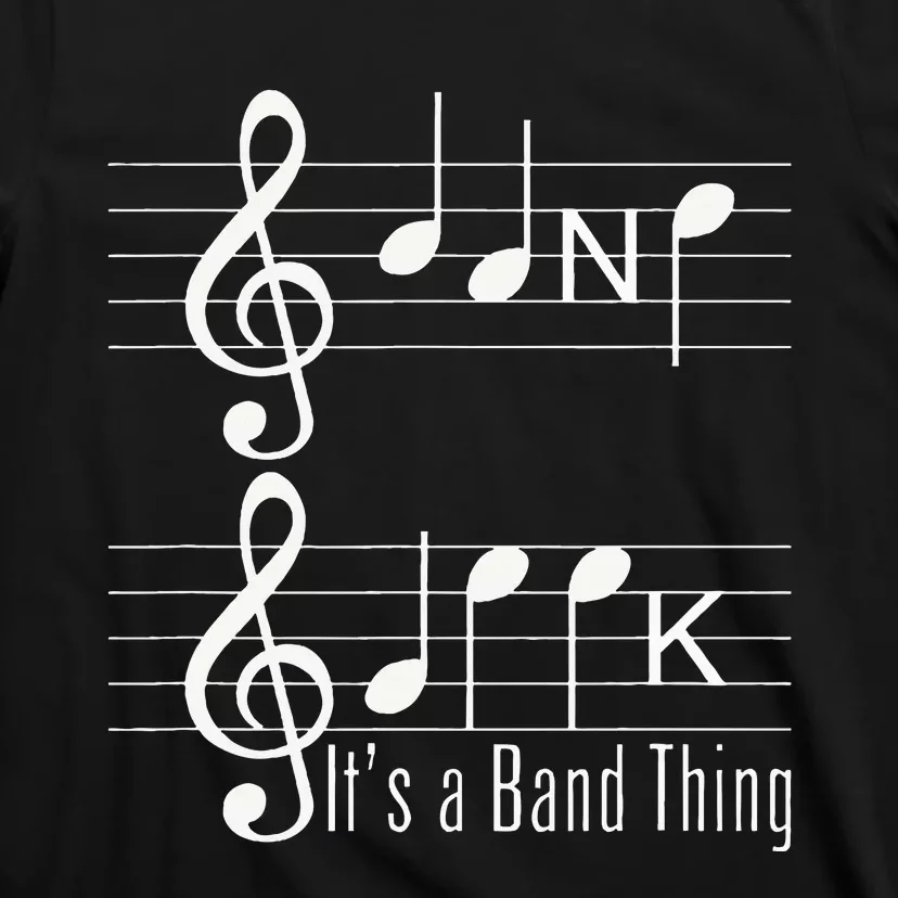 Musicians Band Geek Music Notes Spelling T-Shirt