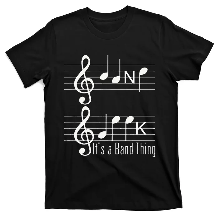 Musicians Band Geek Music Notes Spelling T-Shirt