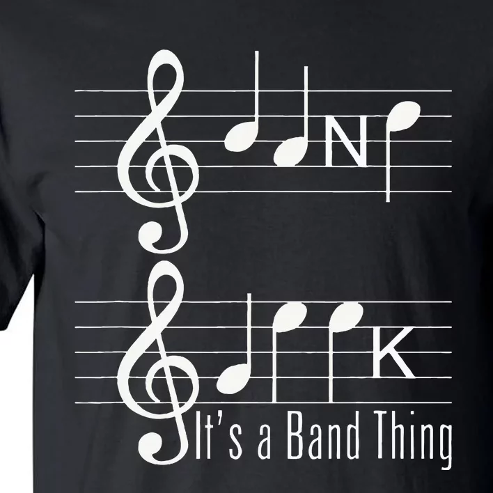 Musicians Band Geek Music Notes Spelling Tall T-Shirt