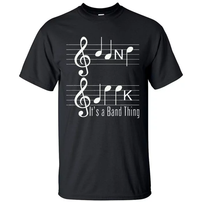 Musicians Band Geek Music Notes Spelling Tall T-Shirt