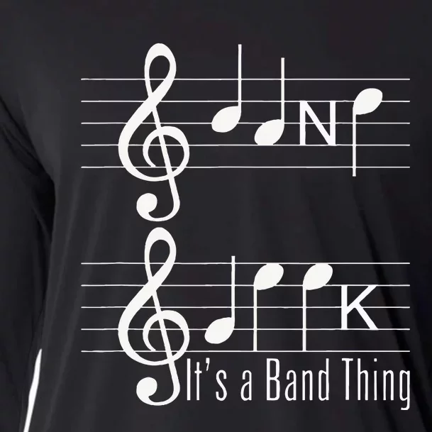 Musicians Band Geek Music Notes Spelling Cooling Performance Long Sleeve Crew