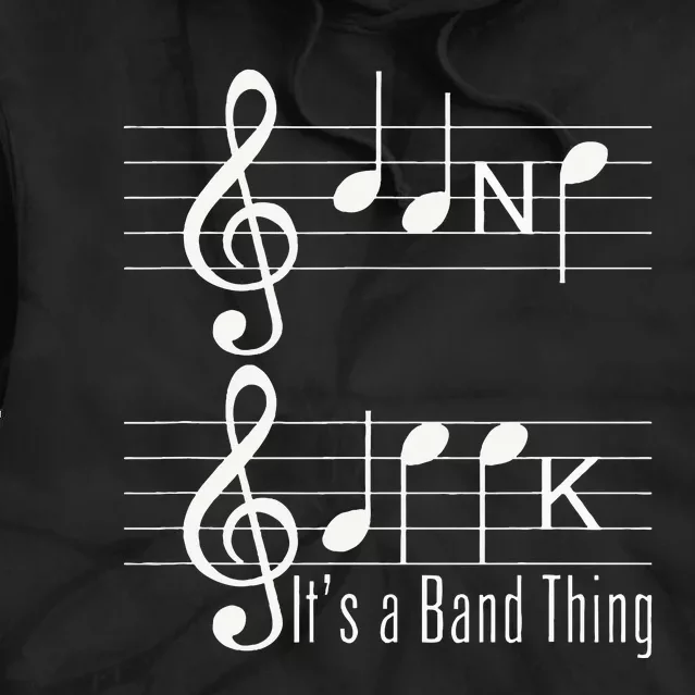 Musicians Band Geek Music Notes Spelling Tie Dye Hoodie