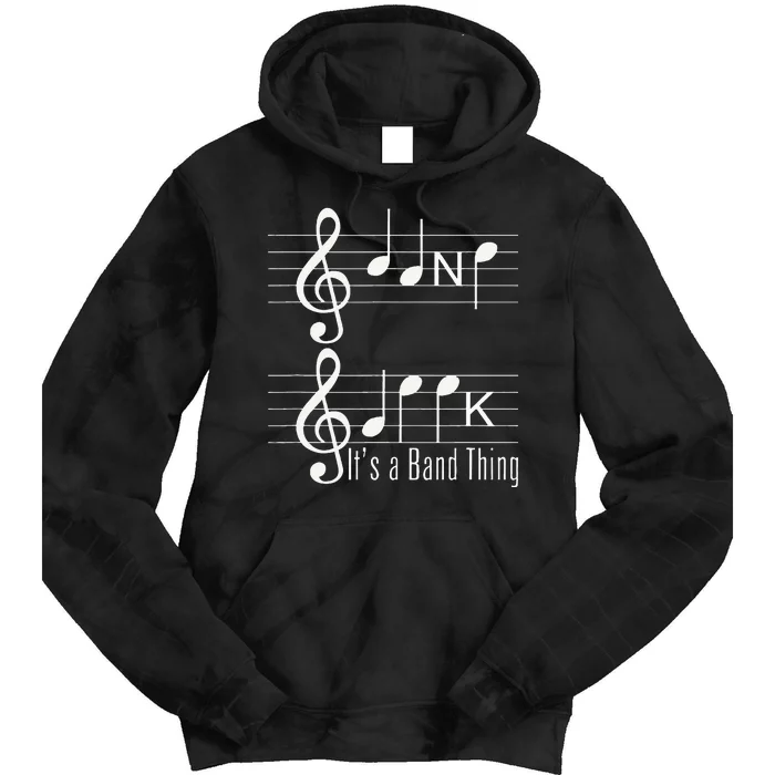 Musicians Band Geek Music Notes Spelling Tie Dye Hoodie