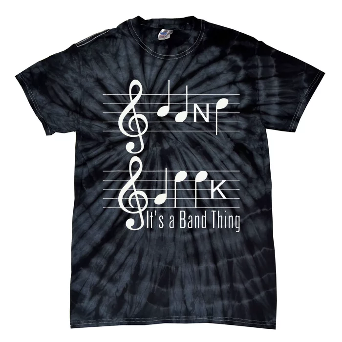 Musicians Band Geek Music Notes Spelling Tie-Dye T-Shirt