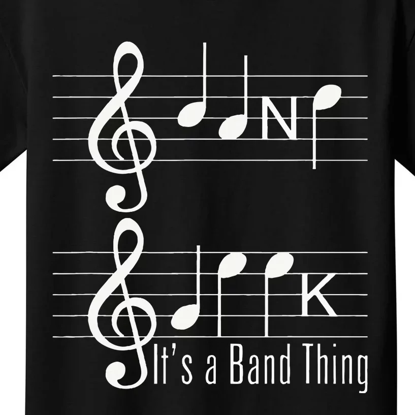 Musicians Band Geek Music Notes Spelling Kids T-Shirt