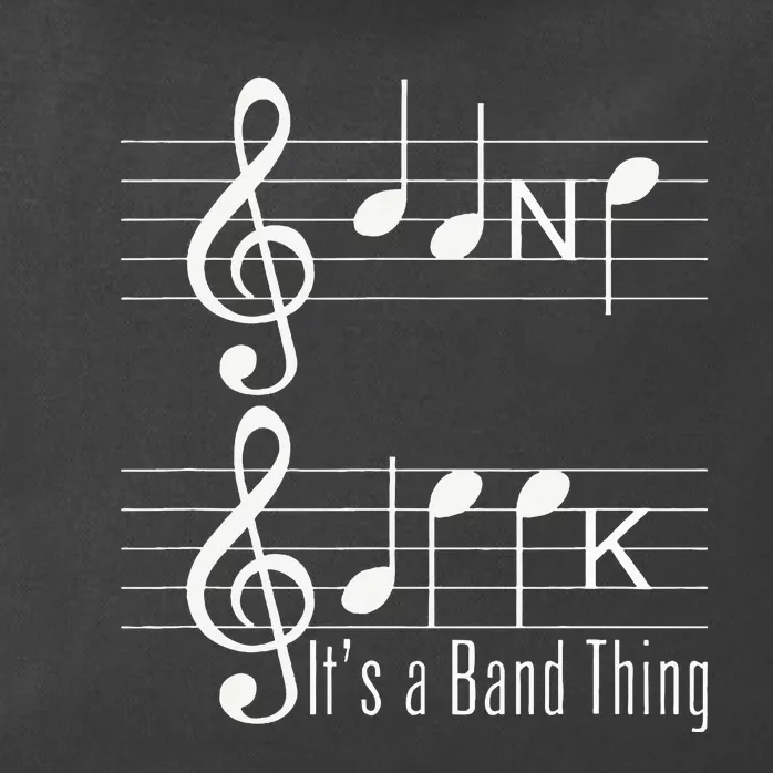 Musicians Band Geek Music Notes Spelling Zip Tote Bag