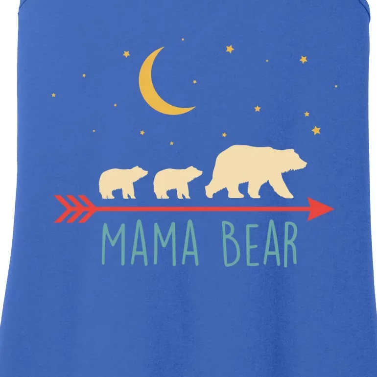 Mama Bear Gift With 2 Cubs Funny Gift Retro Style Gift Ladies Essential Tank