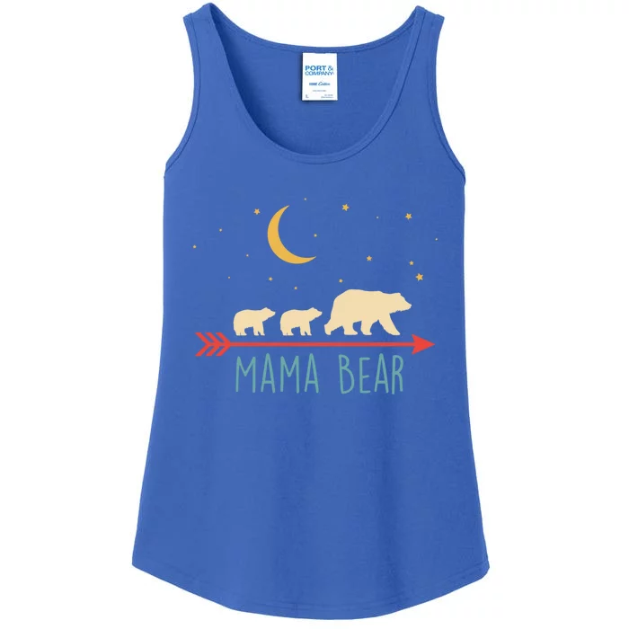 Mama Bear Gift With 2 Cubs Funny Gift Retro Style Gift Ladies Essential Tank