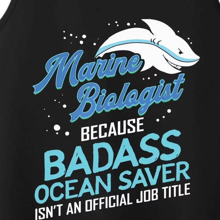 Marine Biologist Gift Marine Biology Ocean Scientist Shark Performance Tank