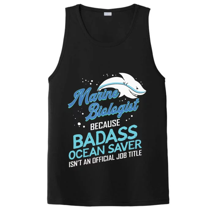 Marine Biologist Gift Marine Biology Ocean Scientist Shark Performance Tank