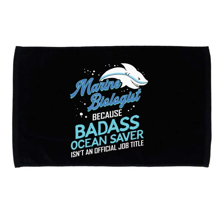 Marine Biologist Gift Marine Biology Ocean Scientist Shark Microfiber Hand Towel