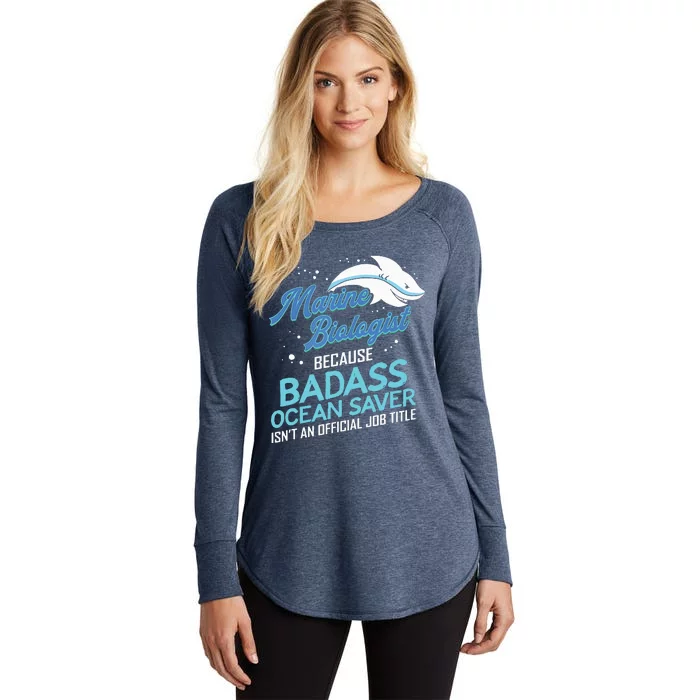 Marine Biologist Gift Marine Biology Ocean Scientist Shark Women's Perfect Tri Tunic Long Sleeve Shirt